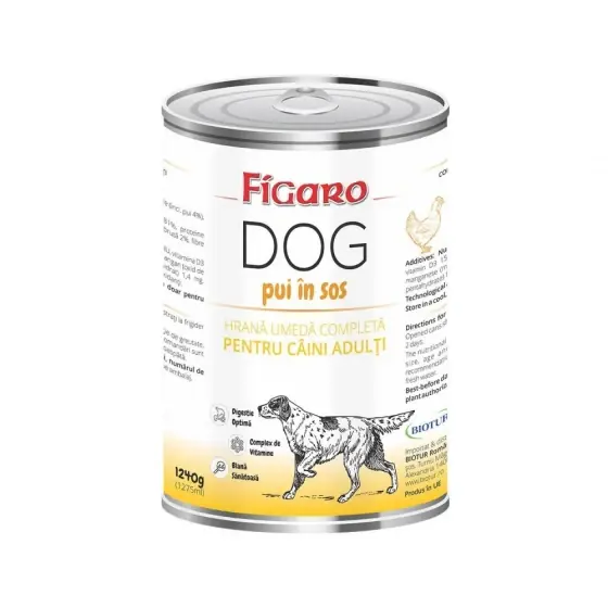 Reducere specială Hrana Umeda Pentru Caini Figaro Dog Pui In Sos Conserva 1240G