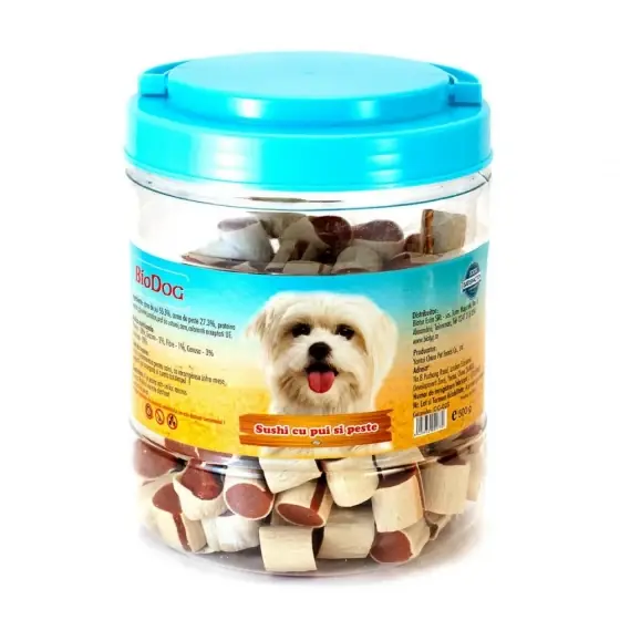 Cumpărături sigure Recompense Pentru Caini Biodog Sushi Cu Pui Si Peste 500Gr/Cc-02S