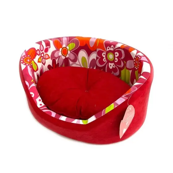Noutate Culcus Textil Pentru Caini Si Pisici Taurus 4 Red 60X73X20 Cm