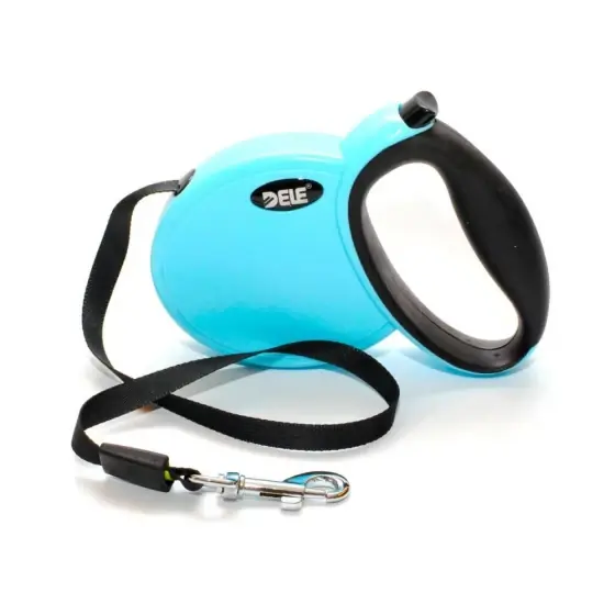 Retur ușor Lesa Retractabila Premium Pentru Caini Blue 3M Banda