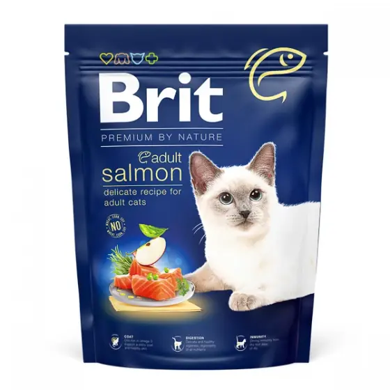 Brit Premium by Nature Cat Adult Salmon 300 g Mai ieftin