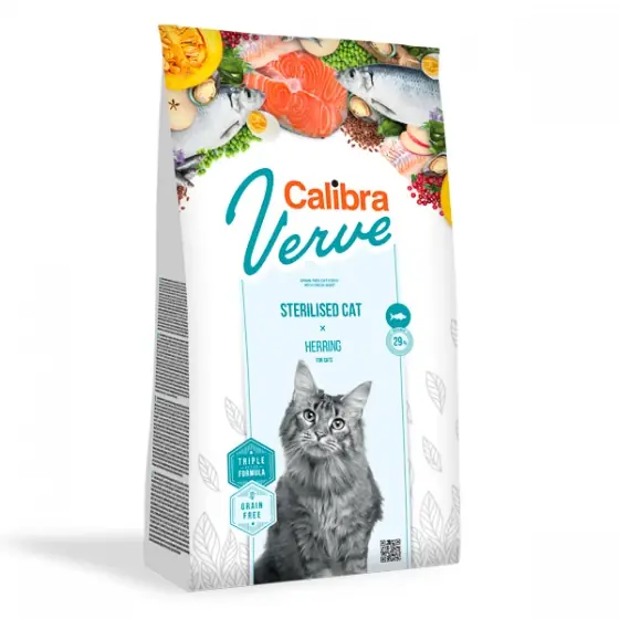 Preferatul clienților Calibra Cat Verve Grain Free Sterilised Herring 3.5 kg