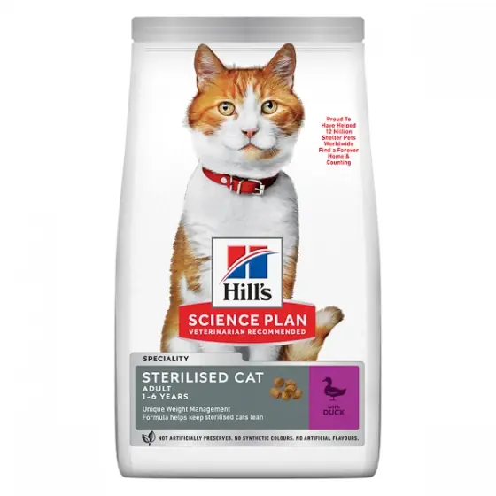 Hill's SP Feline Adult Sterilised Duck 10 kg Ultima șansă