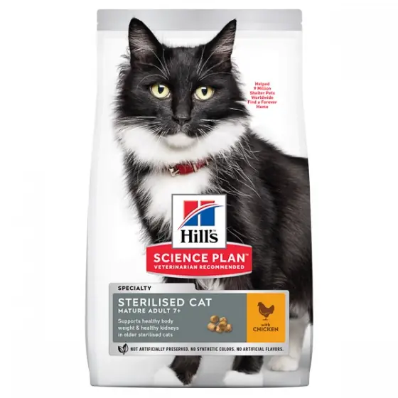 Hill's SP Feline Mature Sterilised Chicken 300 g Preț promoțional
