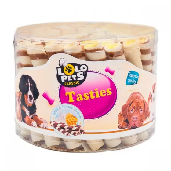 Treats Tasties pentru Caini, Lapte si Miere, 60 buc Ieftin
