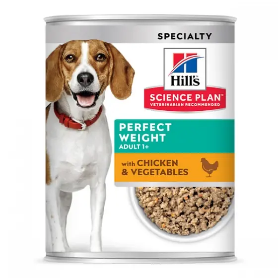 Hill's SP Canine Adult Perfect Weight Chicken and Vegetables 363 g (conserva) Ultima șansă