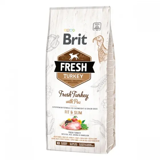Ultima șansă Brit Fresh Turkey and Pea Light Fit and Slim 12 kg