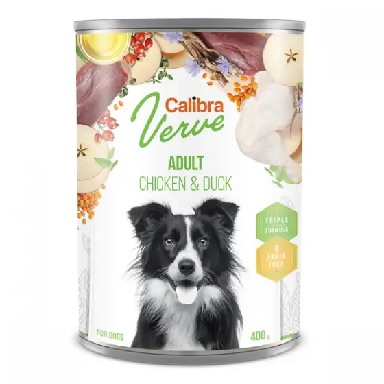 Livrare expres Calibra Dog Verve GF Adult Chicken & Duck 400 g conserva
