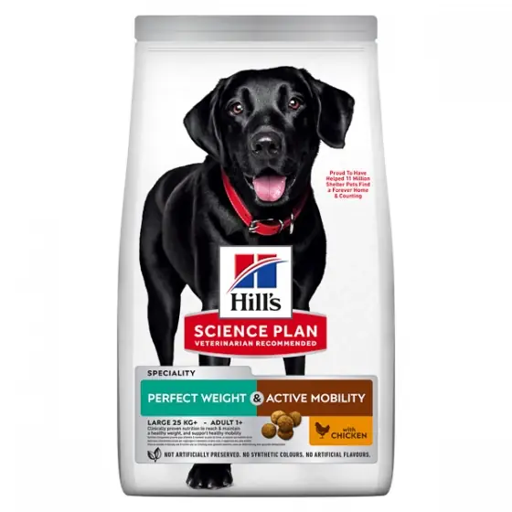 Ofertă limitată Hill's SP Canine Adult Perfect Weight & Active Mobility Large Breed Chicken 12 kg