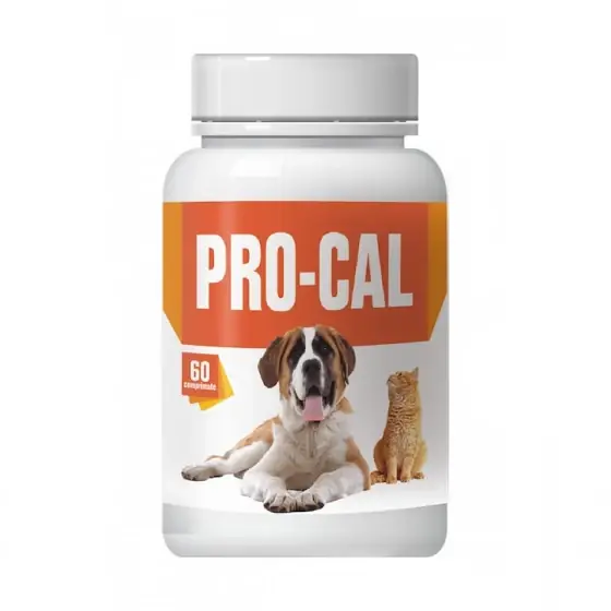 Doar azi Supliment nutritiv pentru caini si pisici Pro-Cal, 60 tablete