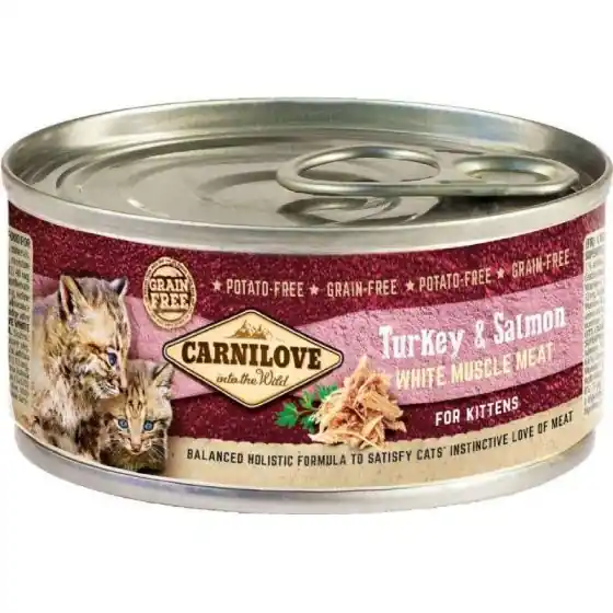 Livrare expres Hrana umeda pentru pisici, Carnilove Kitten, 100 g, set de 4 bucati
