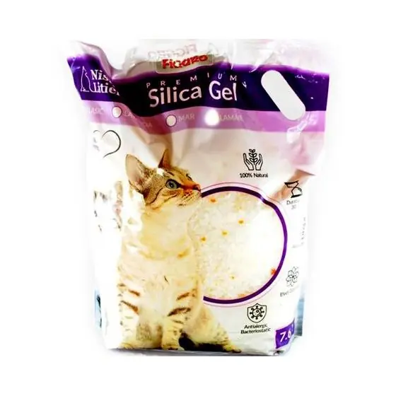 Nisip pentru pisici Silica-Gel Figaro Premium 7.6 L Lavanda Lichidare de stoc