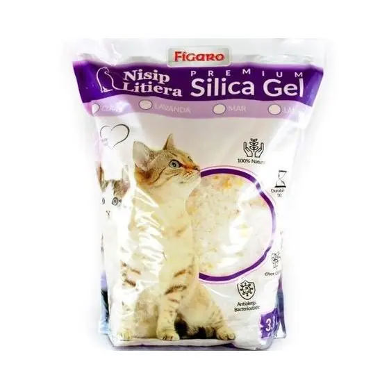 Cel mai bun preț Nisip pentru pisici Silica-Gel Figaro Premium 3.8 L Mar