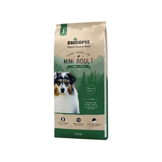 Livrare expres Hrana uscata pentru caini Chicopee Classic Line Nature Mini Adult 15 kg Miel si Orez