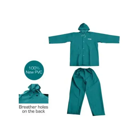 TOTAL INDUSTRIAL impermeabil, verde, 2 buc, XXL Plată sigură
