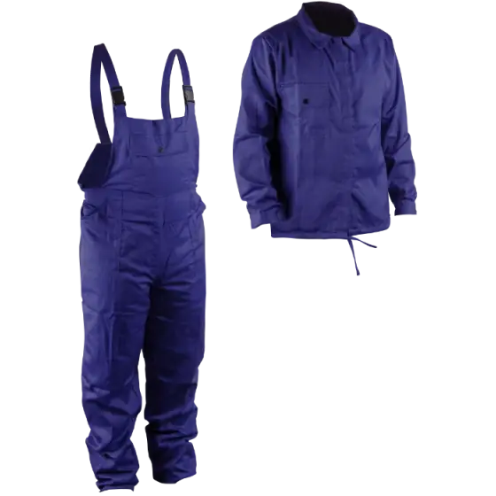 Chilipir Costum Bleumarin Haina si Pantalon cu Pieptar - M: 54;