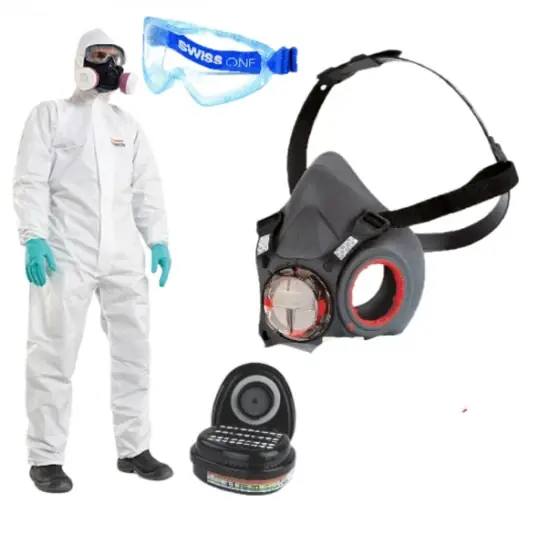 Set echipament pentru dezinfectii, dezinsectii, tratamente in agricultura, pesticide, fitosanitare KIT JSP ABEK1P3 + MUTEX + Swiss One, marimea L (50-52) Premium