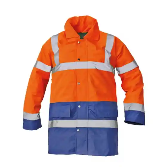 Retur gratuit Geaca reflectorizanta impermeabila, Sefton, marimea XL, orange/albastru royal