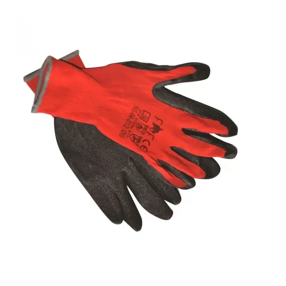 Mănuși cu peliculă din latex HS-04-012, roșu-negru, 11 Preț redus
