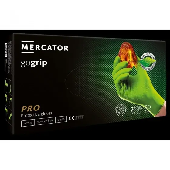 Mănuși nitril GOGRIP verde, M, 50 buc Doar azi