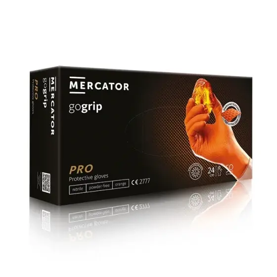 Cel mai bun preț Mănuși nitril GOGRIP orange, L, 50 buc