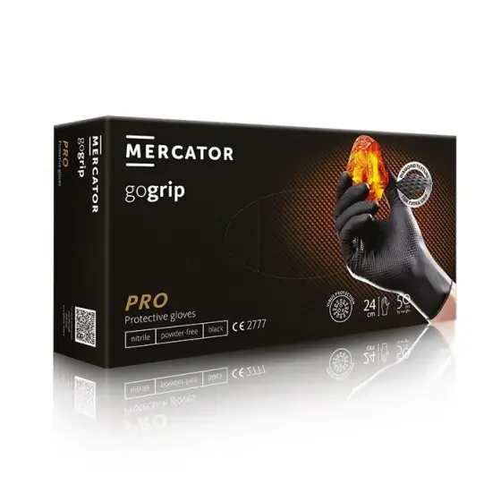 Preț redus Mănuși nitril GOGRIP negre, XL, 50 buc