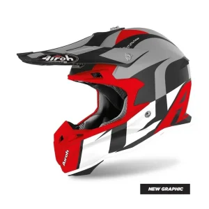 Super ofertă Casca Enduro - Mx Airoh Terminator Open Vision Shoot Red Gloss