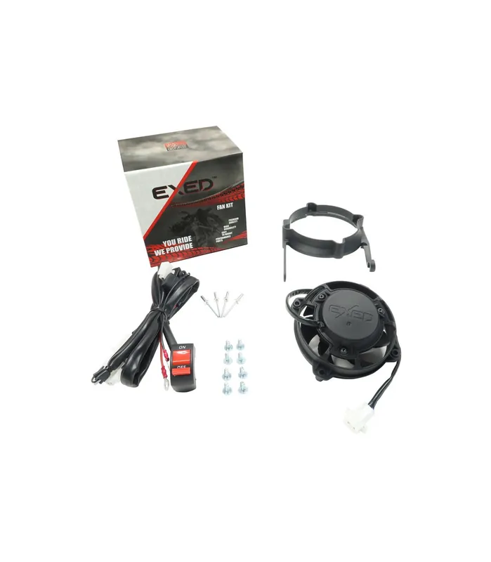 Piese EXED® – Kit cu ventilator radiator Exed și suport de montare pentru KTM, Husqvarna TBI Dirt Bike Chilipir