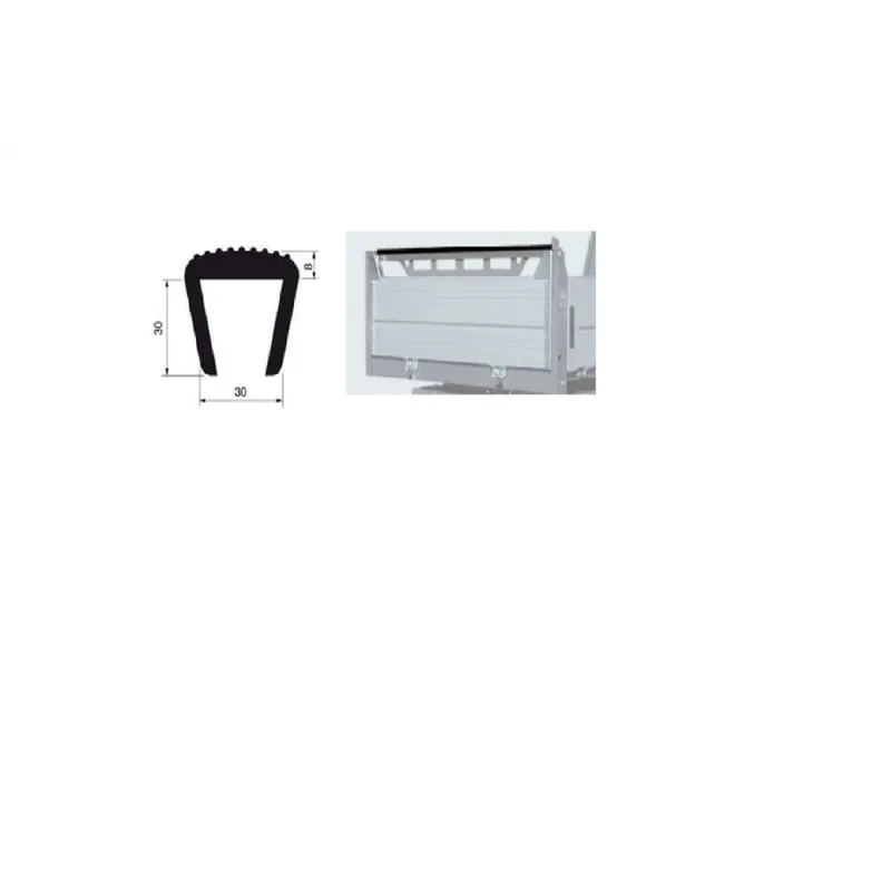 PROFIL PVC PENTRU PROTECȚIE LATERALĂ/A ÎNCĂRCĂTURII L 2500 MM Preferatul clienților