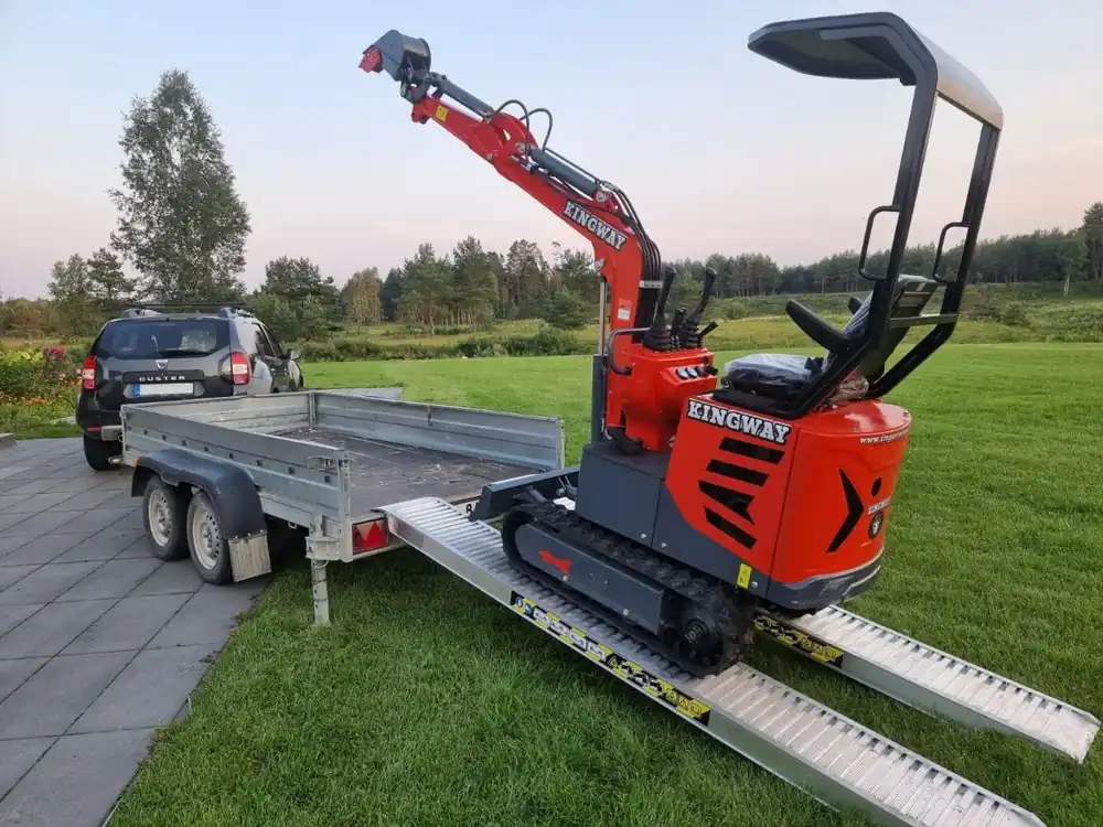 Rampă pentru utilaje cu șenile din oțel CH120/20/45, 2000 mm, 33000 kg Plată securizată