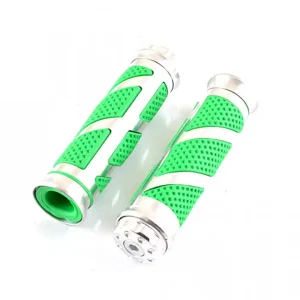 Set mansoane ghidon moto-aluminiu+cauciuc verde Retur gratuit
