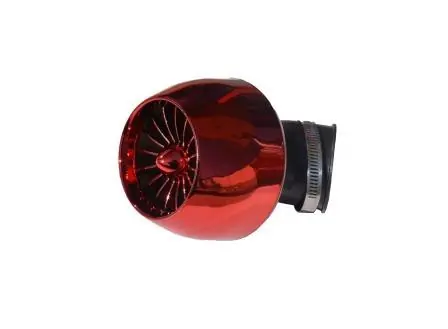 Plată sigură Filtru aer sport turbo Ø42mm/cot 45 grade, rosu