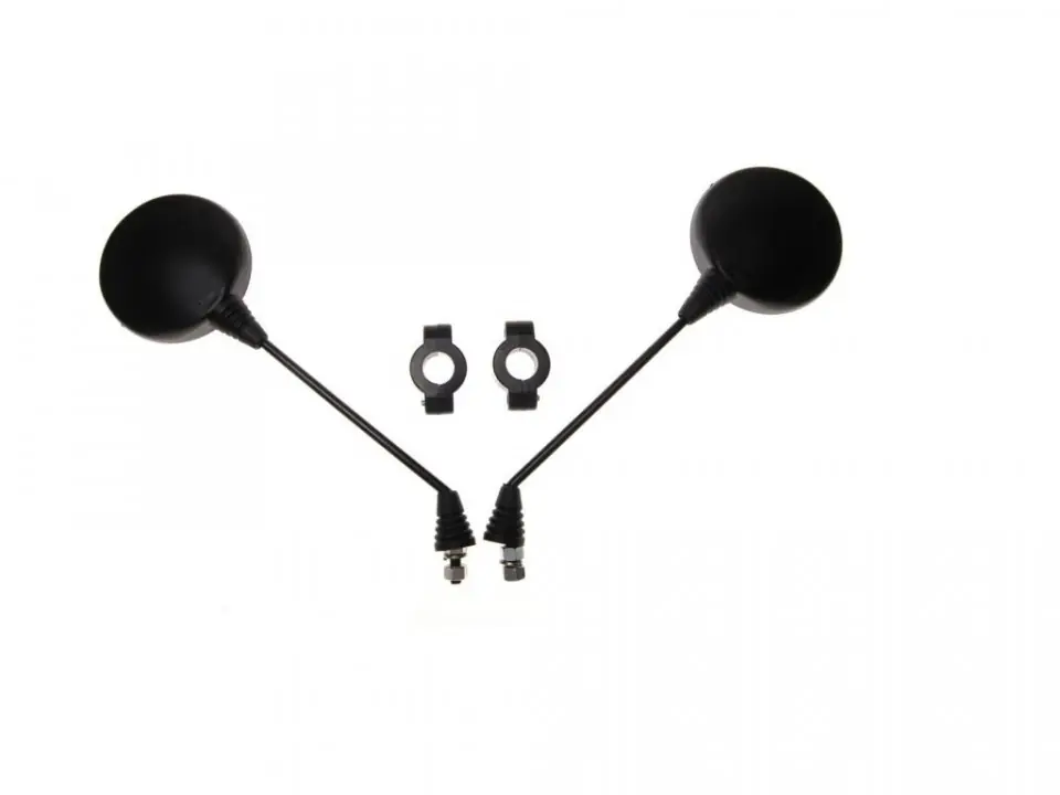 Set oglinzi negre rotunde, M8x1.25 Noutate