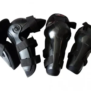 Set protectii moto, genunchiere si cotiere negre, Revo, adulti Doar azi