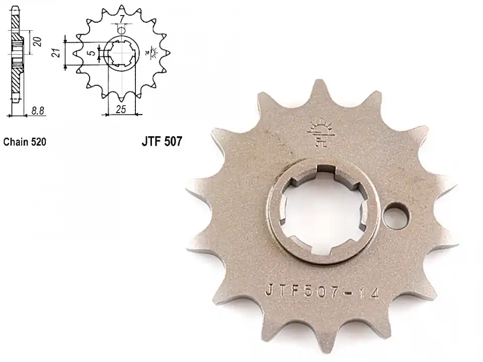 Pinion transmisie fata 520/14T, JTF507 Cel mai vândut