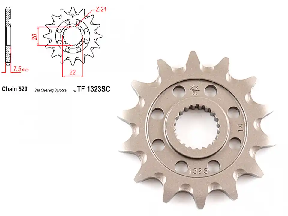 Reducere de preț Pinion transmisie fata 520/14T, JTF1323SC