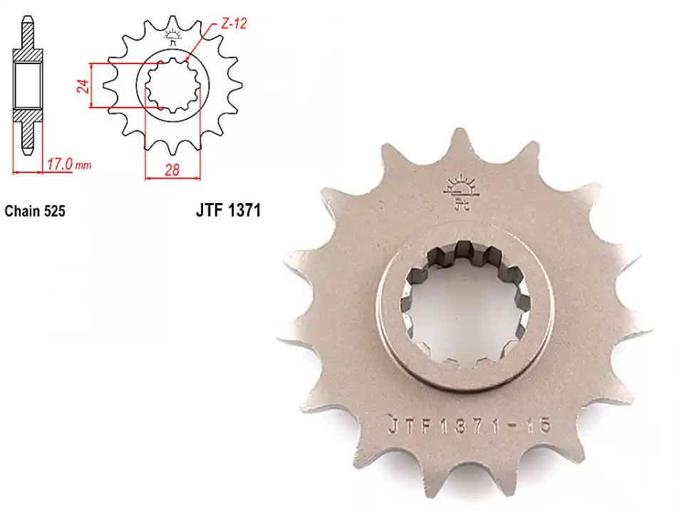 Preț promoțional Pinion transmisie fata 525/15T, JTF1371