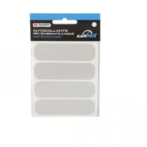 Reducere specială Set autocolante reflectorizante pentru casca, alb