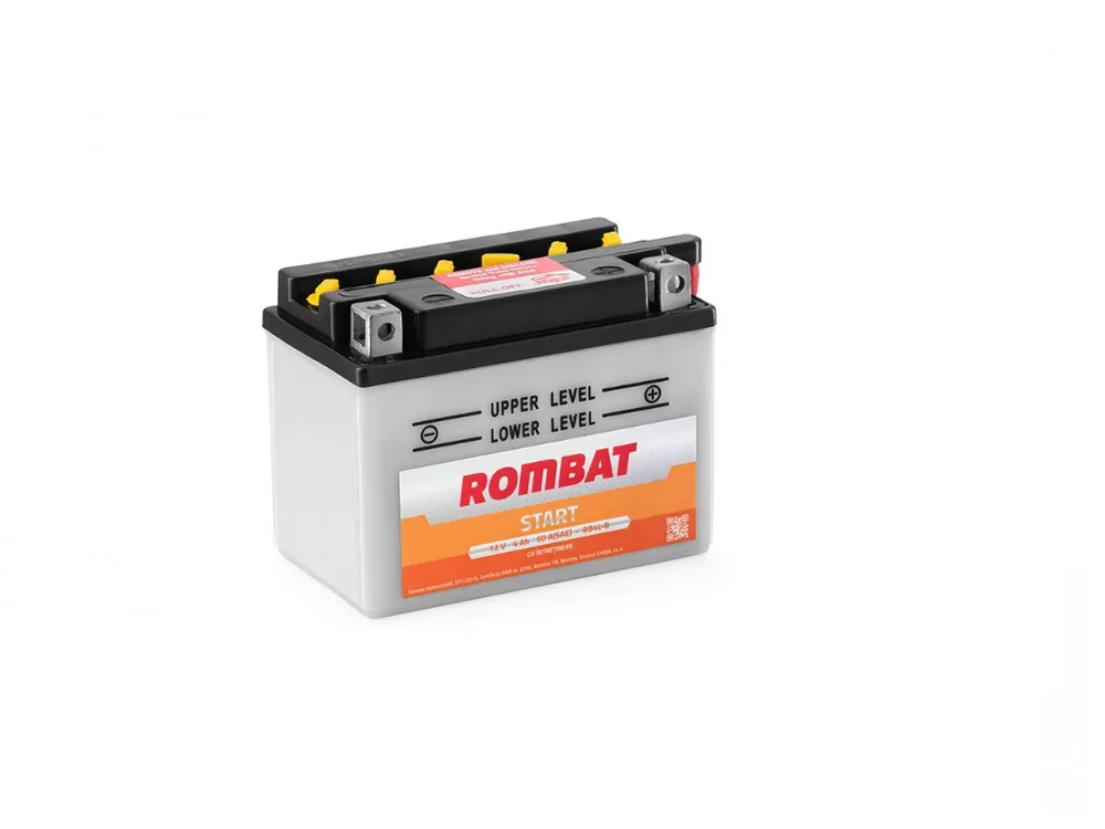 Acumulator moto 12V-4Ah cu acid, Rombat Premium