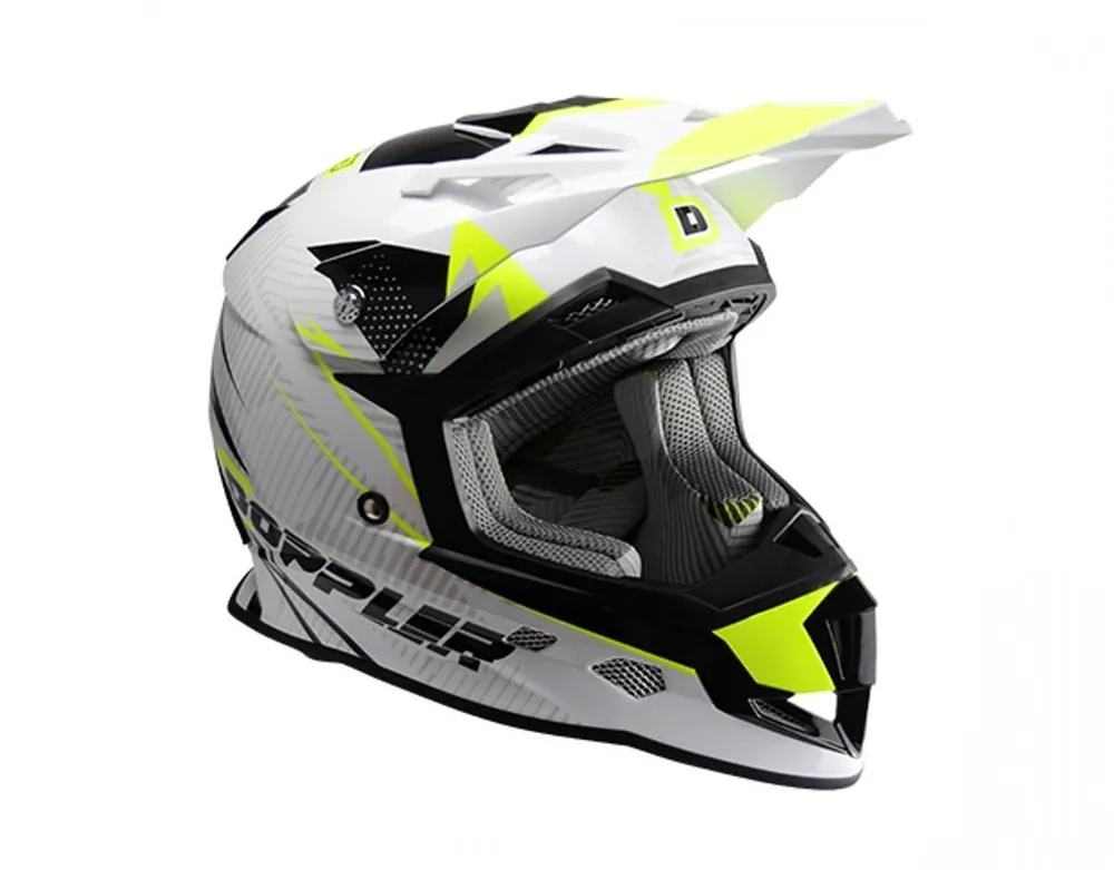 Casca enduro alb-galben-negru Doppler, Marimea L Comandă acum