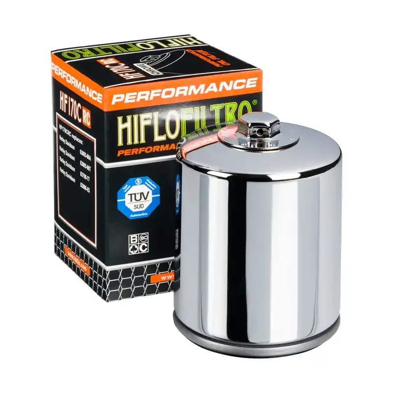 Filtru ulei RACING HF170CRC, cromat, Hiflo Filtro Promoție