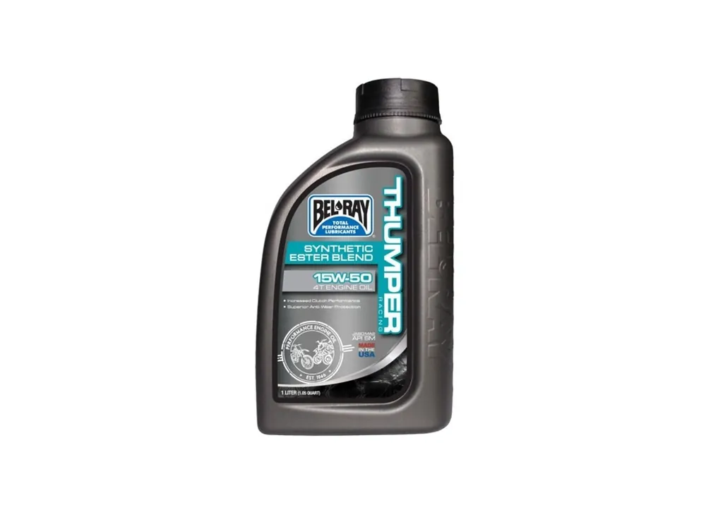 Livrare rapidă Ulei motor THUMPER 15W50 4T Racing Synthetic Ester Blend, 1 litru, Bel-Ray