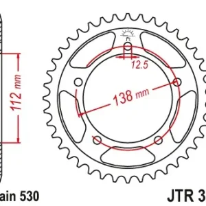 Preferatul clienților Pinion transmisie spate JT Sprockets JTR302, 44 dinti