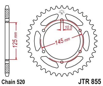 Pinion transmisie spate JT Sprockets JTR855, 46 dinti Comandă acum