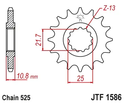 Promoție Pinion transmisie fata JT Sprockets JTF1586, 16 dinti