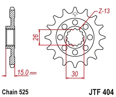 Pinion transmisie fata JT Sprockets JTF404, 17 dinti Doar azi