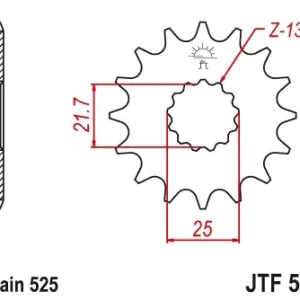 Pinion transmisie fata JT Sprockets JTF520, 17 dinti Cel mai vândut